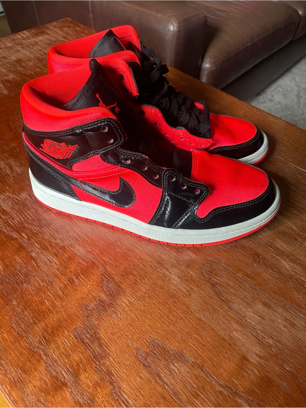 Jordan Kids High-Top Sneakers - Red and Black